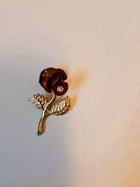 Vintage Rose Brooch Pin - 1 Inch